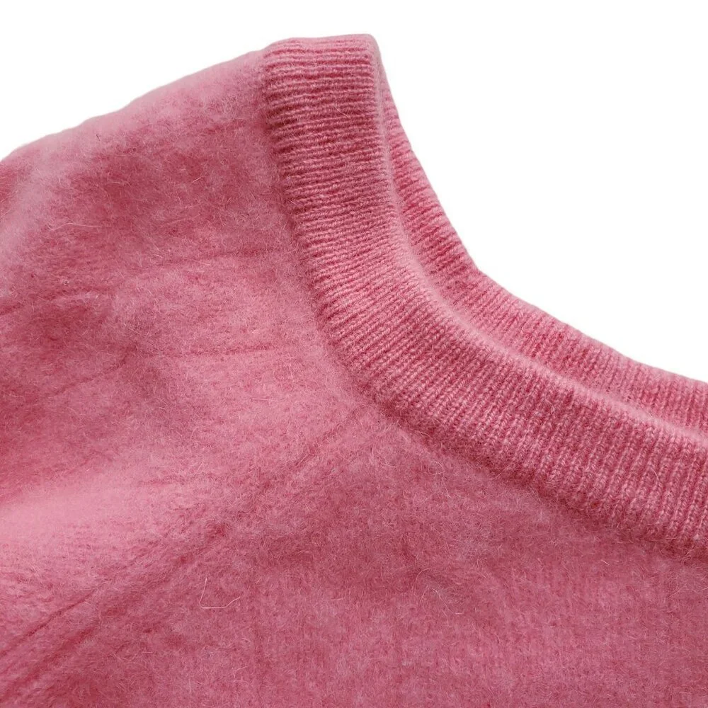 INC Girls 100% Cashmere Barbie Pink Sweater Size L